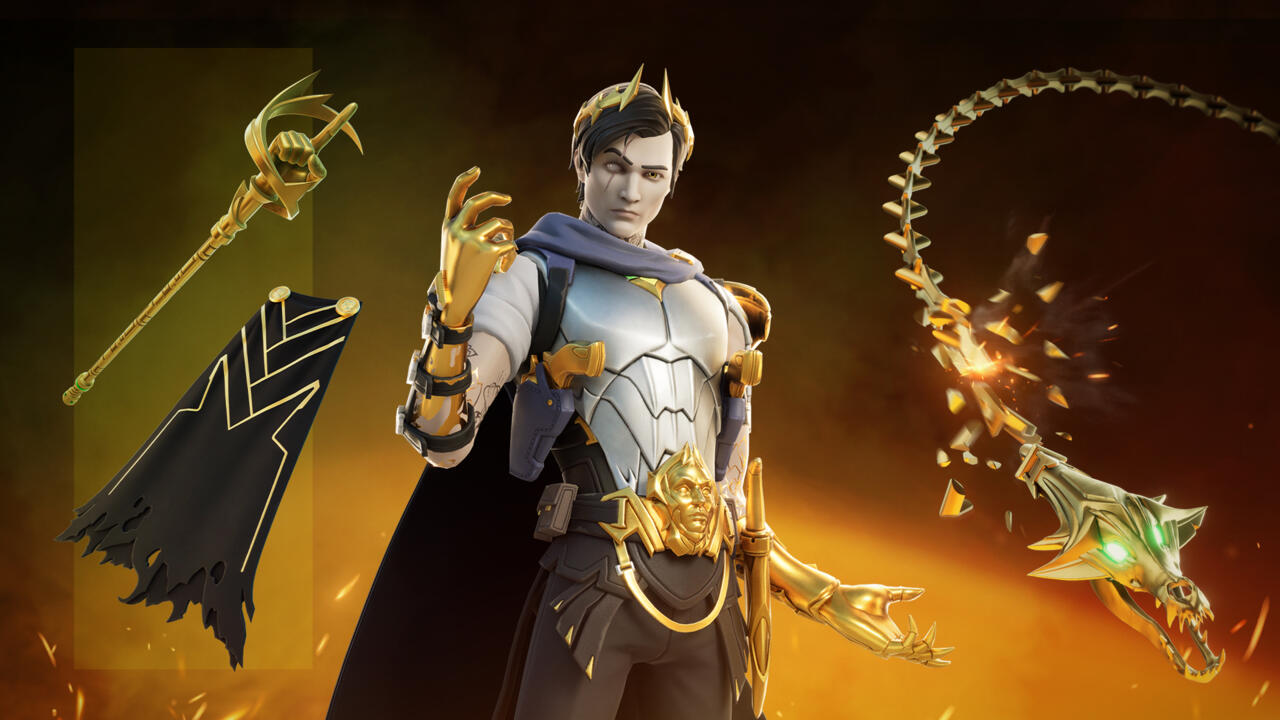 Ascendant Midas skin, Golden King's Cape back bling, and Golden Touch pickaxe